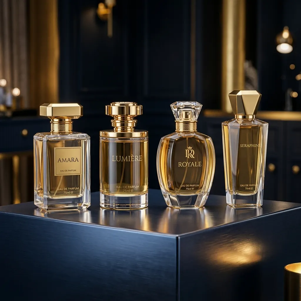 A curated perfume collection for an online catalogue
